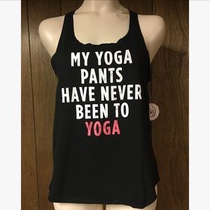 Funny Yoga Workout Racerbank Tank